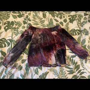 Off the shoulder, small American Eagle top